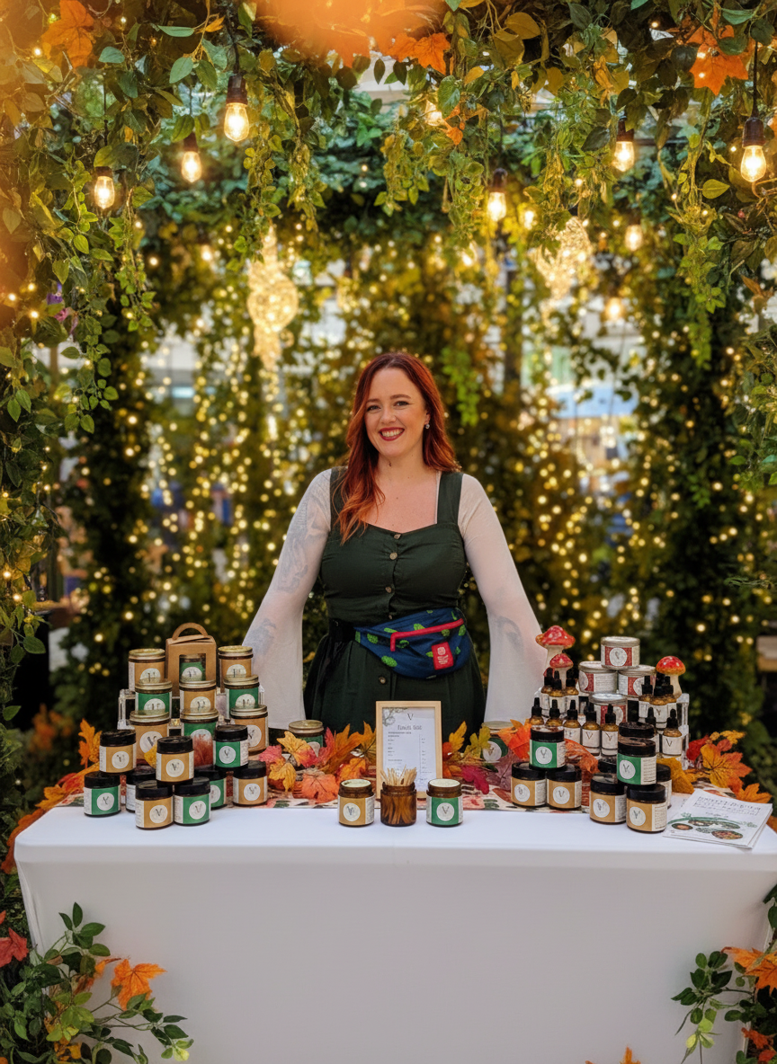 Professional whimsical market stall photo in landscape format