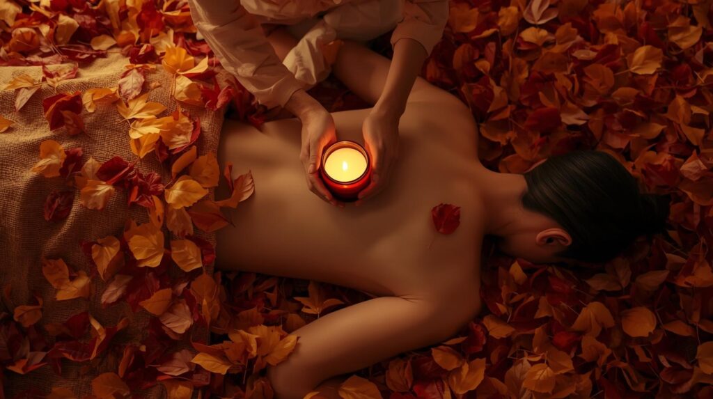 autumn massage candle